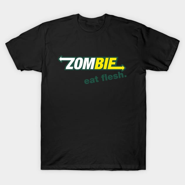 Subway Zombies: Eat Flesh T-Shirt by ThatTeeShop